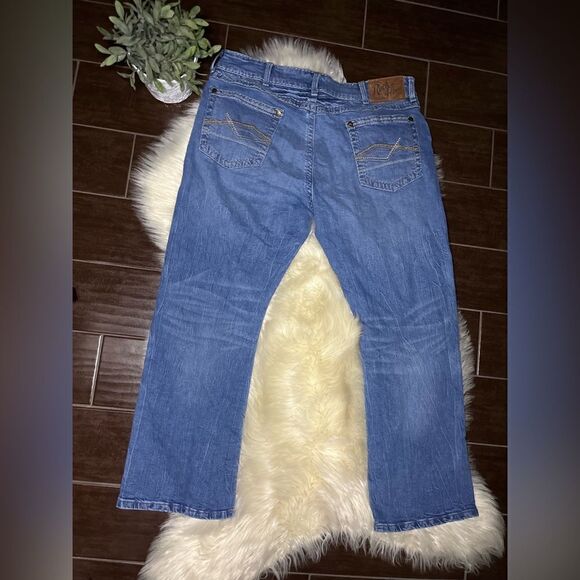 Rock 47 Denim Wrangler slim boot denim jeans sz 38X30 - Picture 4 of 7